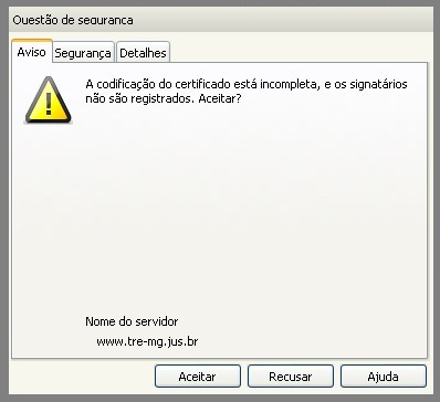 Erro exibido no Opera